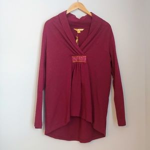 April Cornell Sunday T-shirt Plum Size Medium